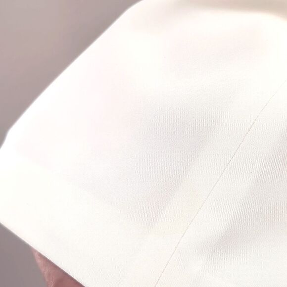 Cache 90s Ivory Mini Halter Cocktail Dress Plunge Gold Beaded Neckline Sz 6 - Picture 9 of 16